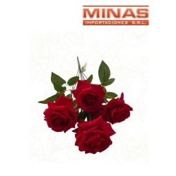 RAMO DE 7  ROSAS ROJAS X  60 CM.