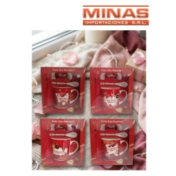 TAZA PARA MAM� CUCHARA Y PLATO 4 MODELOS