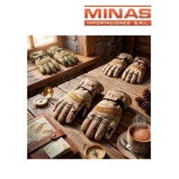GUANTE DE ADULTO CAMUFLADO,FORRADO CON PIEL, 3 DISE�OS, ANTIDESLIZANTE.