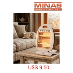 ESTUFA CUARZO GERAT DE 2 TUBOS, 400800 W,CON INTERRUPTOR DE CAIDA.