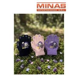 GUANTES PARA NI�A X 12 PARES, 3 COLORES, GUERRERAS, $ 45 CU.