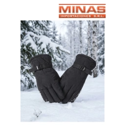 GUANTE DE HOMBRE IMPERMEABLE,FORRADO, PARA MOTO, SOLO NEGRO.