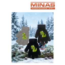 GUANTES INFANTILES X 12 PARES, DINOSAURIOS, $ 75 CU.