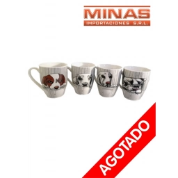 TAZA DE CERAMICA DE 350 ML,PERRITOS.