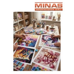 PINTURA CON DIAMANTE 5 D, LAMINA DE 30 CM X 30 CM, VARIOS DISE�OS.