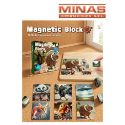 PUZZLE MAGNETICO DE 10 CM X 10  X 25 PCS,VERDE.