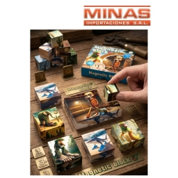 PUZZLE MAGNETICO DE 10 CM X 10  X 25 PCS,CELESTE.