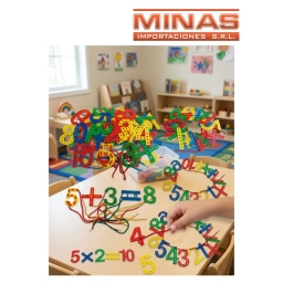 JUEGO DIDACTICO ABC Y N�,DE ENHEBRAR.