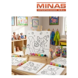 LIENZO + PINTURAS,20 CM X 20 CM,SURTIDOS