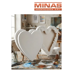 LIENZO PARA PINTAR X 30 CM, CORAZON.