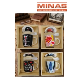 TAZA + PLATO + CUCH.�HAPPY FATHER�S DAY�,4 MODELOS