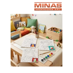 LAMINA PARA PINTAR CON ACUARELA 6 COLORES Y PINCEL