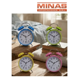 RELOJ DESPERTADOR CAMPANA DE METAL GRANDE