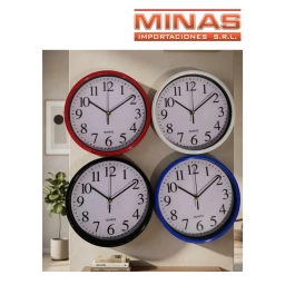 RELOJ DE PARED 25 CM, LISO.