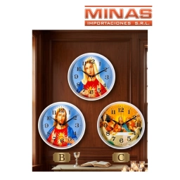 RELOJ DE PARED X 22 CM, JESUS O MARIA.