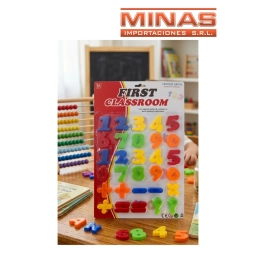 NUMEROS + SIGNOS MATEMATICOS CON IMAN X 30 PCS.