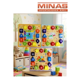 PUZZLE RELOJ,18 CM X 18 CM. DE MADERA.