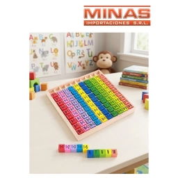 TABLERO PARA APRENDER LAS TABLAS, DE MADERA.