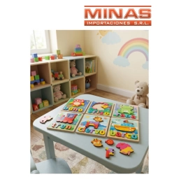 PUZZLE SURTIDOS 15 CM X 18 CM,DE MADERA. 8 DISE�OS