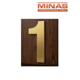 NUMERO 1 PARA PUERTA COLOR DORADO