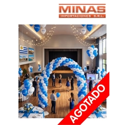 GLOBOS X 10 UND, 5 BLANCO Y 5 AZUL, URUGUAY.