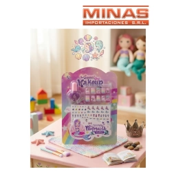 MAQUILLAJE SIRENA, U�AS + ESMALTE + STICKERS.