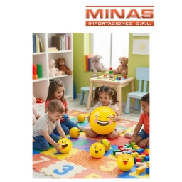 PELOTAS INFLABLES EMOTICONES 30 CM