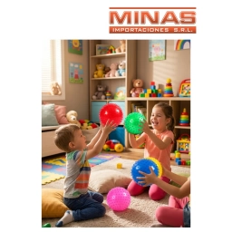 PELOTA MASAJEADORA DE PVC X 20 CM.