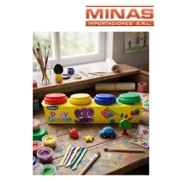 MASAS DOUGH ( REUTILIZABLE) , 4 COLORES  X 55 GR CU.