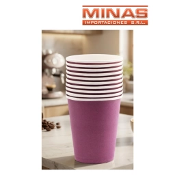 VASOS DESCARTABLES DE 250 ml  X 10 UND,VIOLETA.