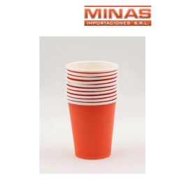 VASOS DESCARTABLES DE 250 ml  X 10 UND,ROJO.