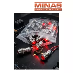 LUZ INDICADORA ROJA 220V 3.5 $22 CU 50 PCS