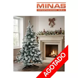 ARBOL STANDARD NEVADO X 150 CM, 240 RAMAS, CON BASE DE PLASTICO.