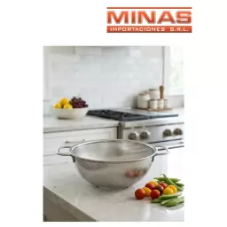 COLADOR DE ACERO INOX. DE 25 CM.