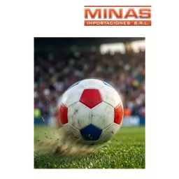 PELOTA DE FUTBOL # 5, SOLO BLANCO, AZUL Y ROJO.