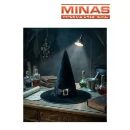 DISFRAZ: SOMBRERO DE BRUJA  DE 40 CM,NEGRO.